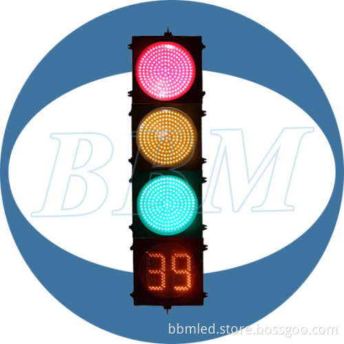 Solar Powered Traffic Light Amber to Remind Waiting Time